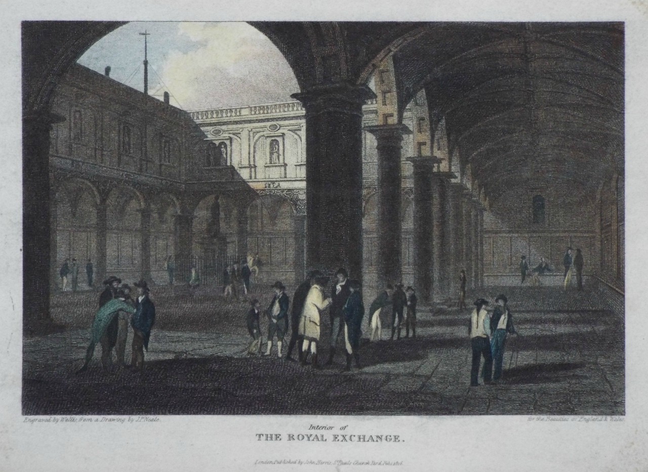 Print - Interior of the Royal Exchange. - 